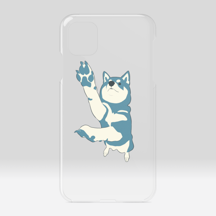 青 クリアiPhoneケース - iPhone11