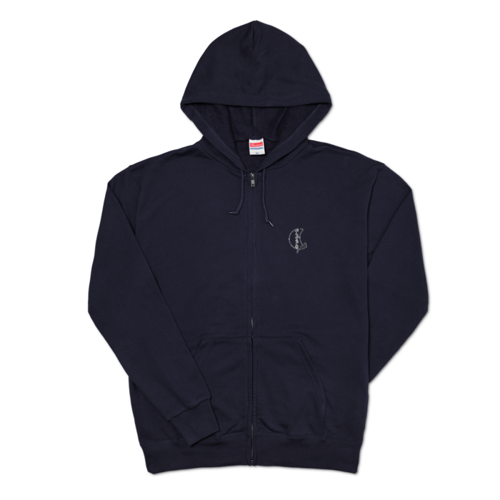 おんぶるど舎ジップパーカー - XL - ネイビー