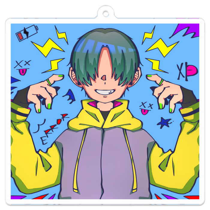 アクリルキーホルダー(コーティング) - 70 x 70 (mm)