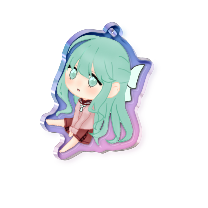 オーロラアクリルキーホルダー - 50 × 50mm