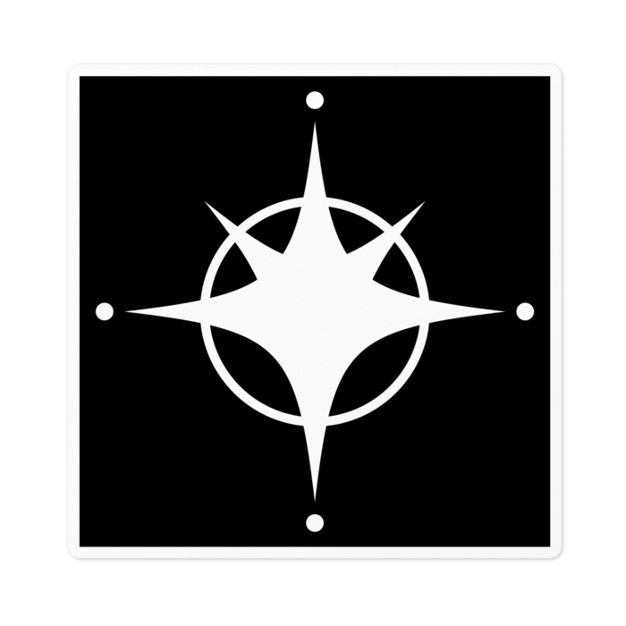 ステッカー - 100 x 100 (mm) - 黒