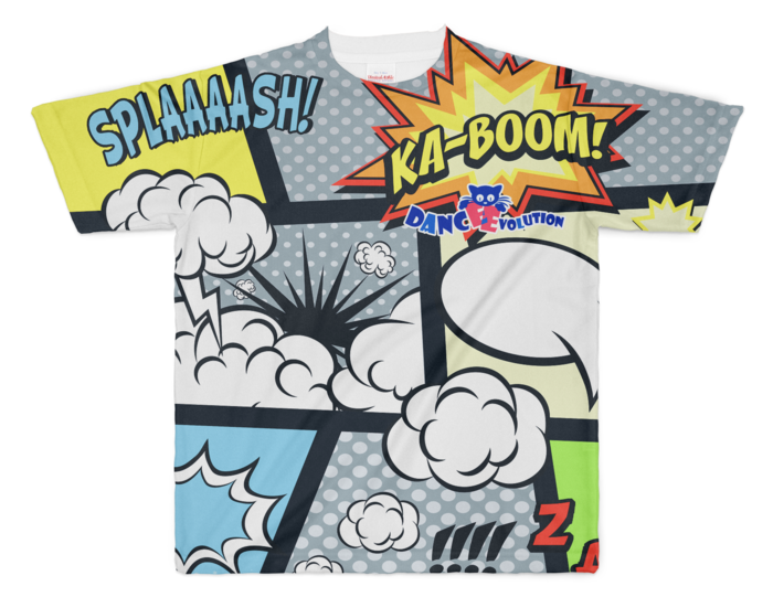 アメコミ風Tシャツ グレー - XL - 両面印刷