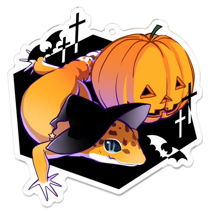 1.レオパ(ﾀﾝｼﾞｪﾘﾝ) ハロウィンアクキー