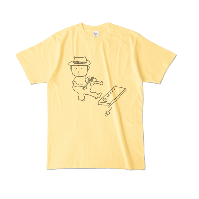 Tシャツ - L - ライトイエロー (淡色)-キャラ大