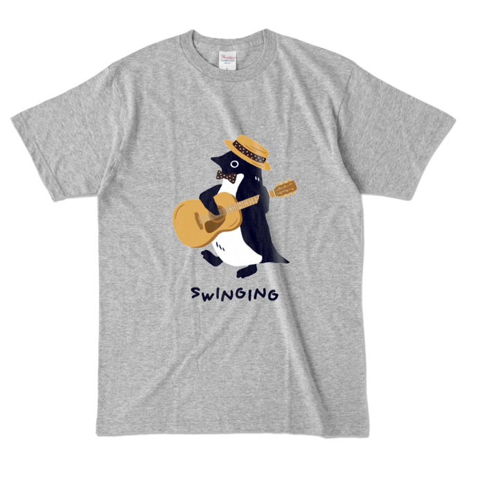 カラーTシャツ - L - 杢グレー (濃色)