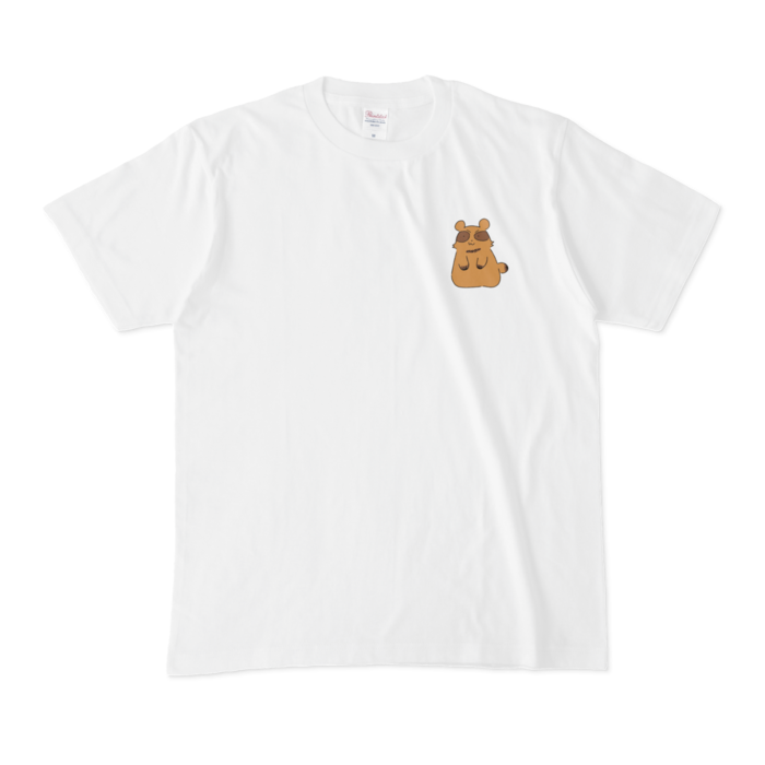 かしこいたぬきTシャツ - M - 白