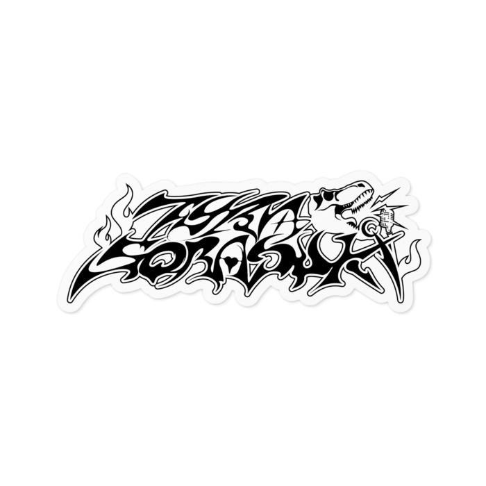 黒文字 - 100 x 100 (mm) [白フチ]
