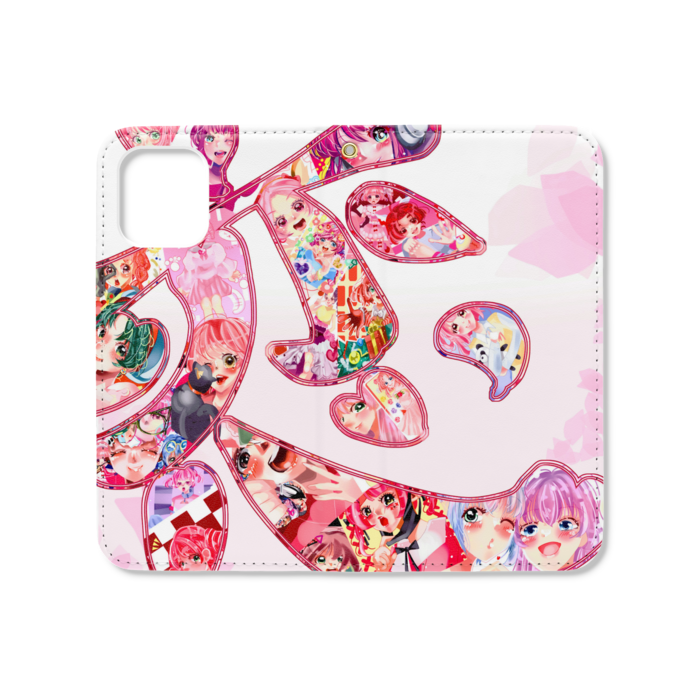 手帳型iPhoneケース（ベルトなし） - iPhone12 mini - ストラップ穴 あり