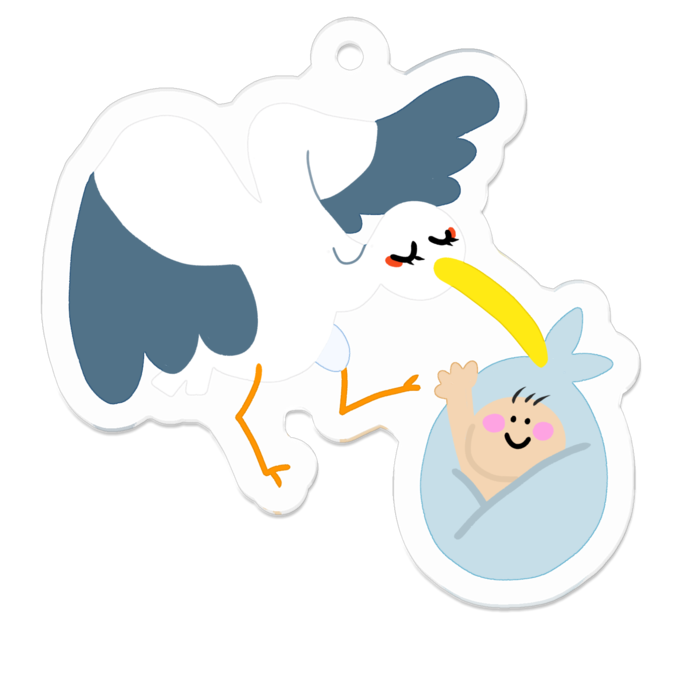 アクリルキーホルダー - 50 x 50 (mm)