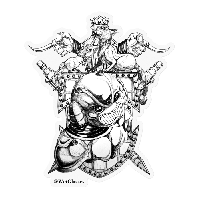 ステッカー - 100 x 100 (mm)クリア