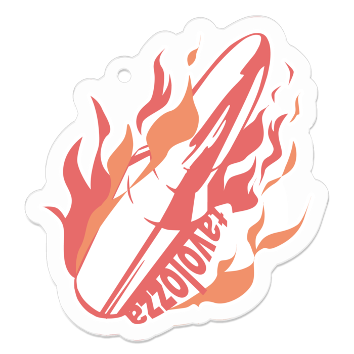 アクリルキーホルダー - 50 x 50 (mm)火