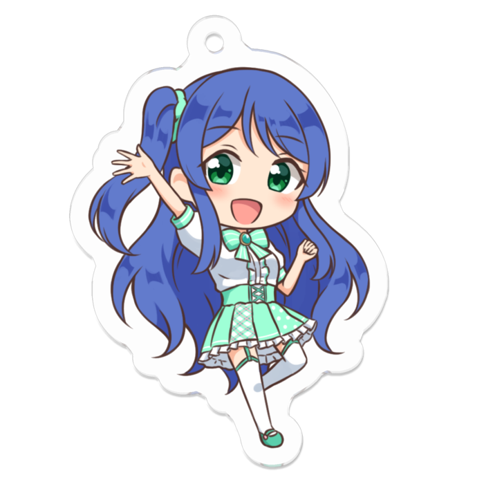 音羽ヒスイ　アクリルキーホルダー（コーティング） - 50 x 50 (mm)