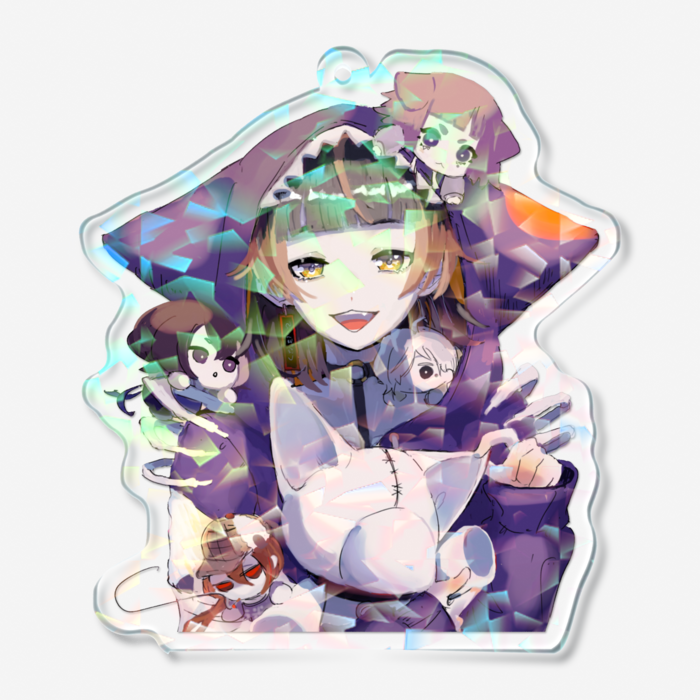 ホログラムアクリルキーホルダー - 70 × 70mm