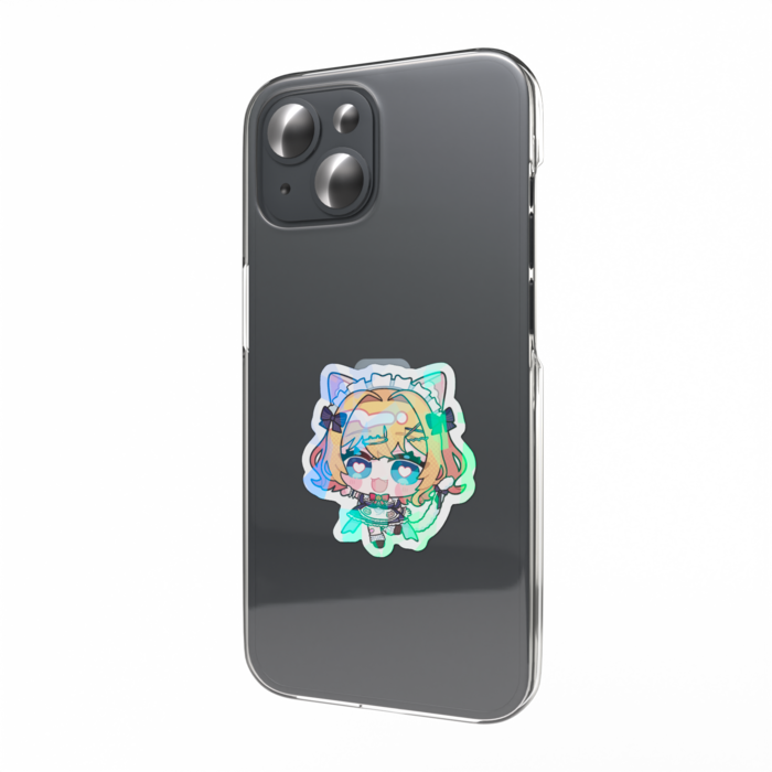 ホログラムスマホステッカー 小（にゃんにゃん）