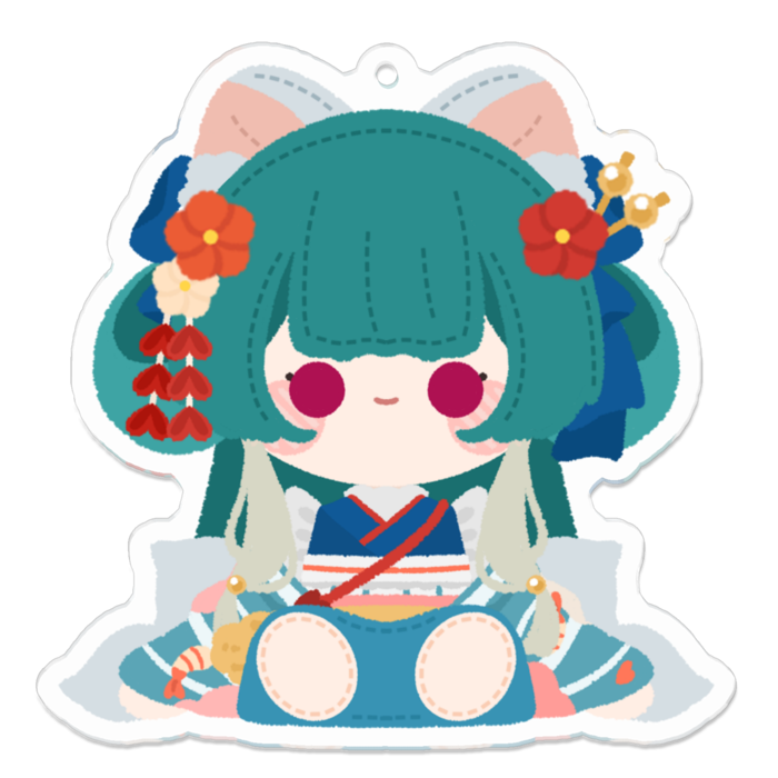 アクリルキーホルダー（コーティング） - 70 x 70 (mm)