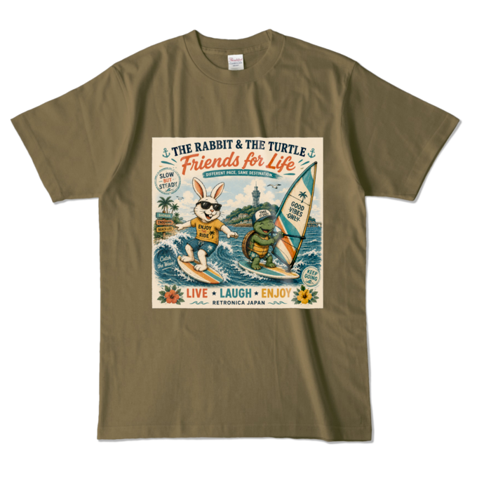 カラーTシャツ - L - オリーブ (濃色)
