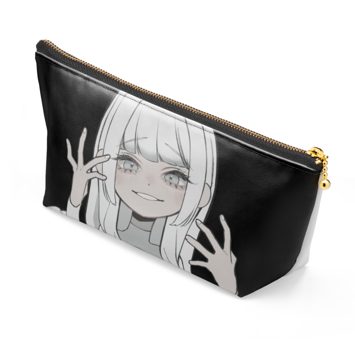 ポーチ -ブラック ①両面イラスト