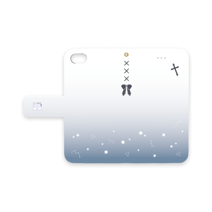 手帳型iPhoneケース - iPhone 8 / 7 / SE2 - ストラップ穴 あり