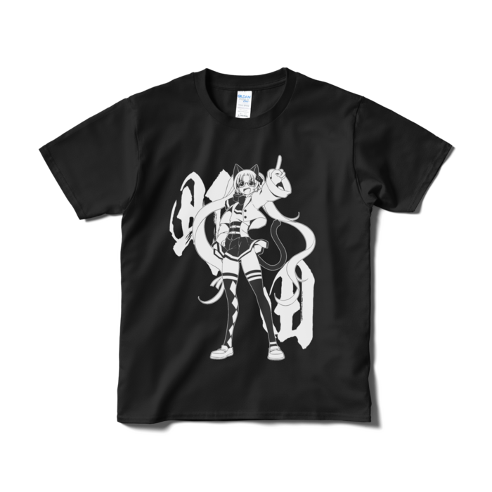 まどかモノトーンTシャツ - S - ブラック