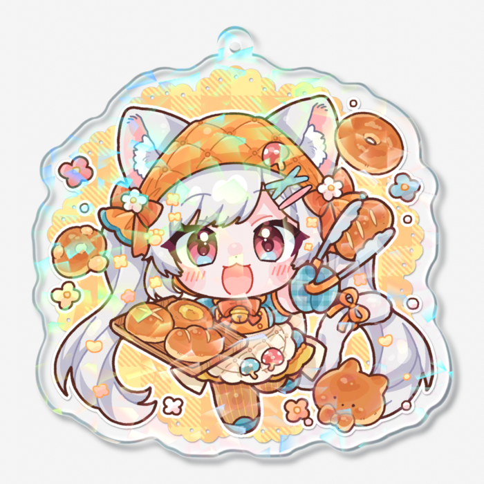 人物＋パン＋背景 - 70 × 70mm(2)