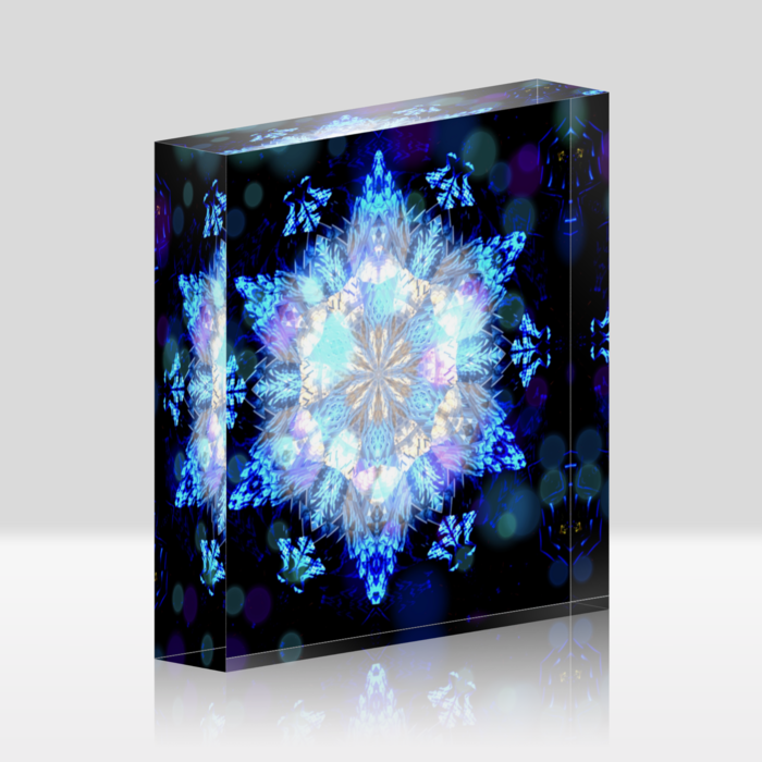 アクリルブロック - 100x100mm ホワイト