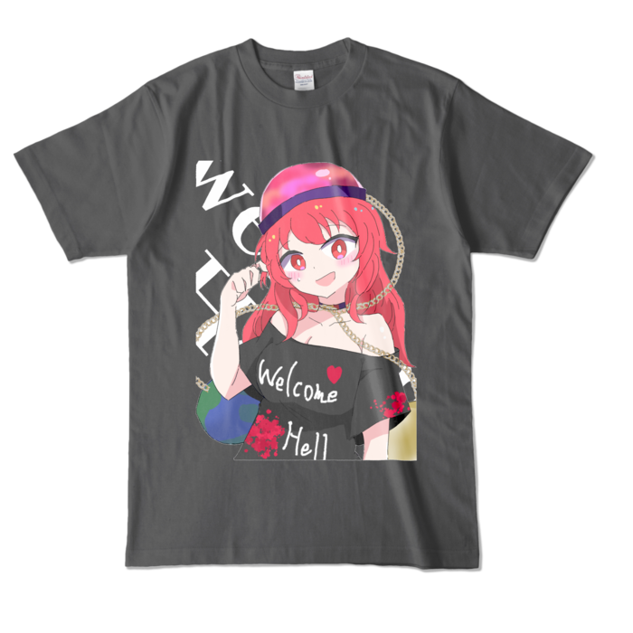 カラーTシャツ - L - チャコール (濃色)