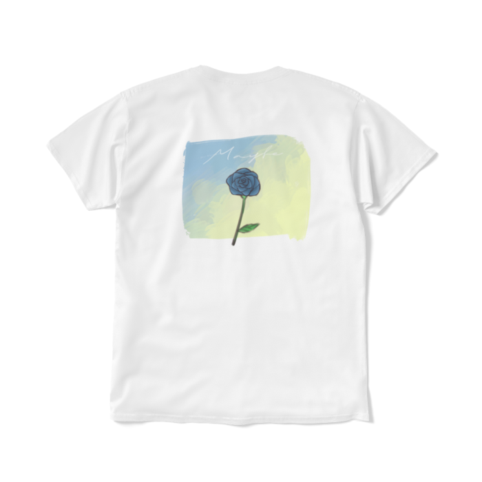 青薔薇Tシャツ  L - ホワイト