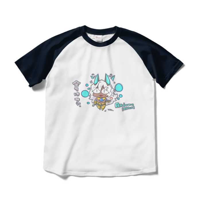 ラグランTシャツ - M - ホワイト×ネイビー