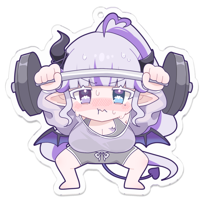 アクリルキーホルダー - 70 x 70 (mm)【筋トレ衣装】