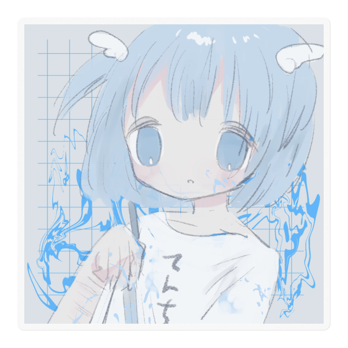 ステッカー - 100 x 100 (mm)クリア