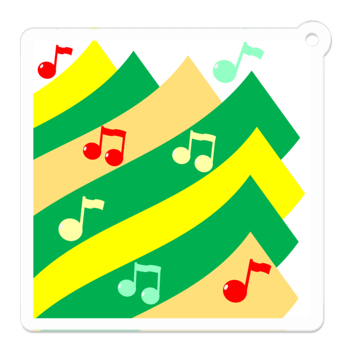 アクリルキーホルダー（コーティング） - 50 x 50 (mm)