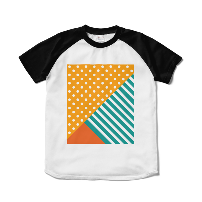 ラグランTシャツ - S - ホワイト×ブラック