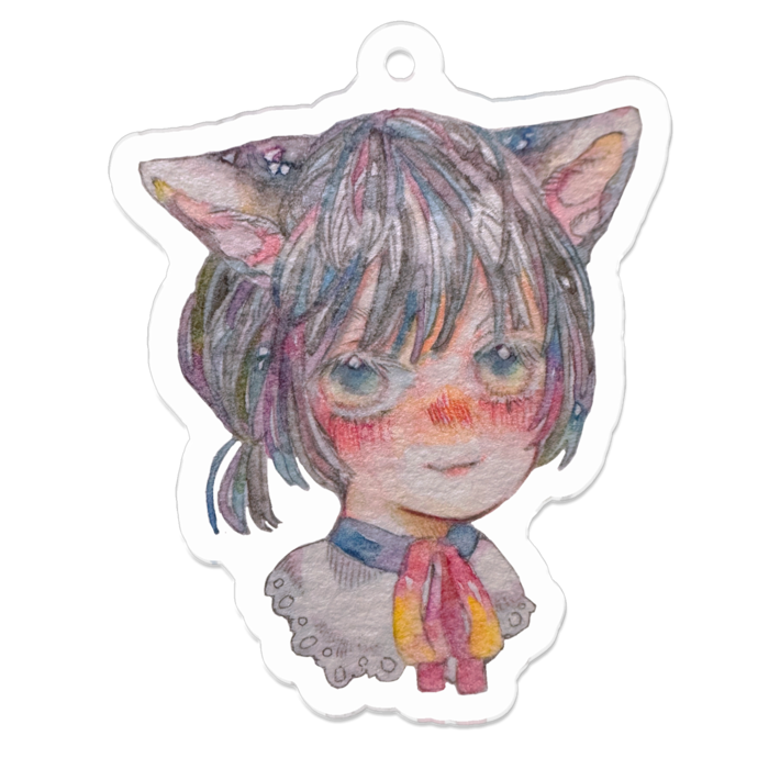 アクリルキーホルダー（コーティング） - 50 x 50 (mm)