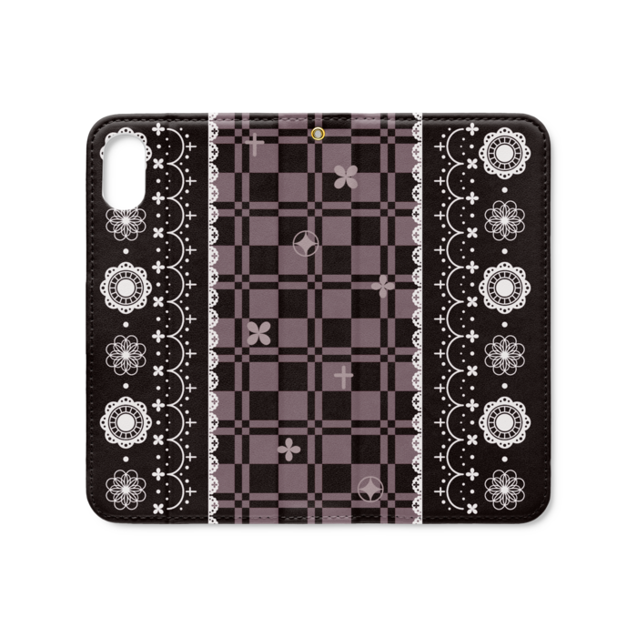 手帳型iPhoneケース(ベルトなし) - iPhone XS / X - ストラップ穴 あり