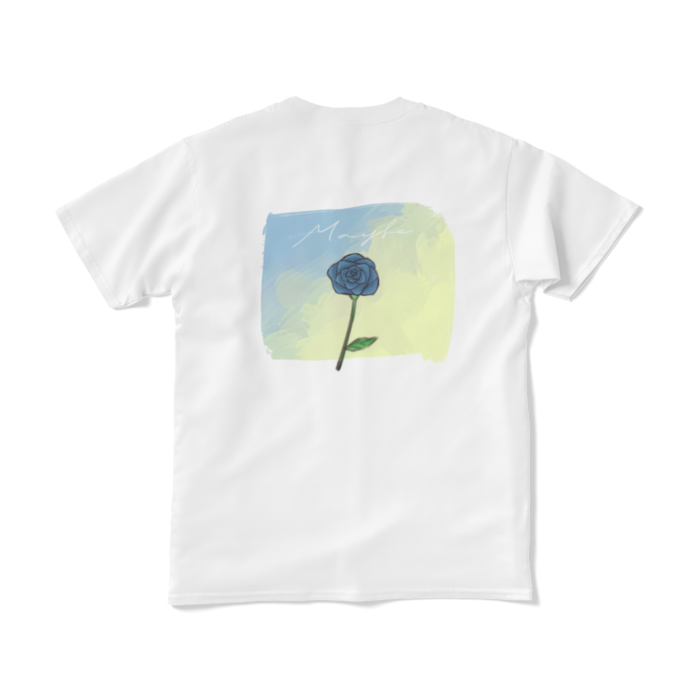 青薔薇Tシャツ S - ホワイト