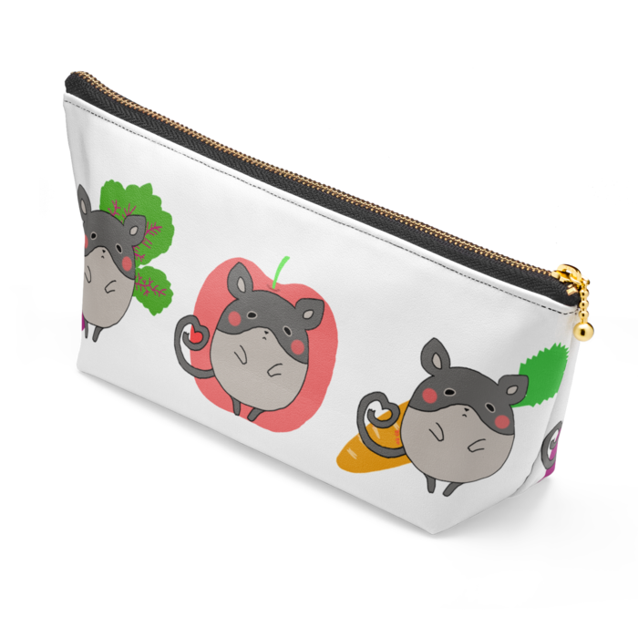 ポーチ - 長さ21.5cm / 高さ10cm - ブラック