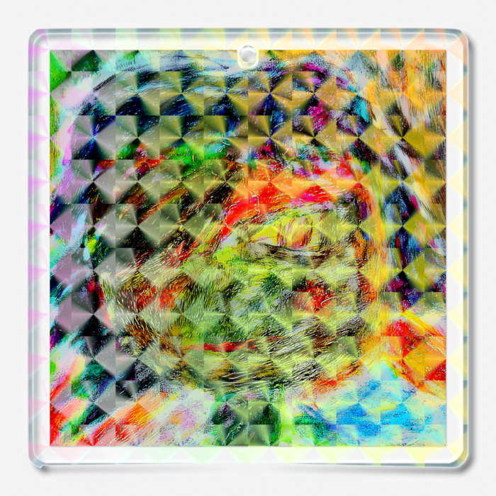 ホログラムアクリルキーホルダー - 50 × 50mm