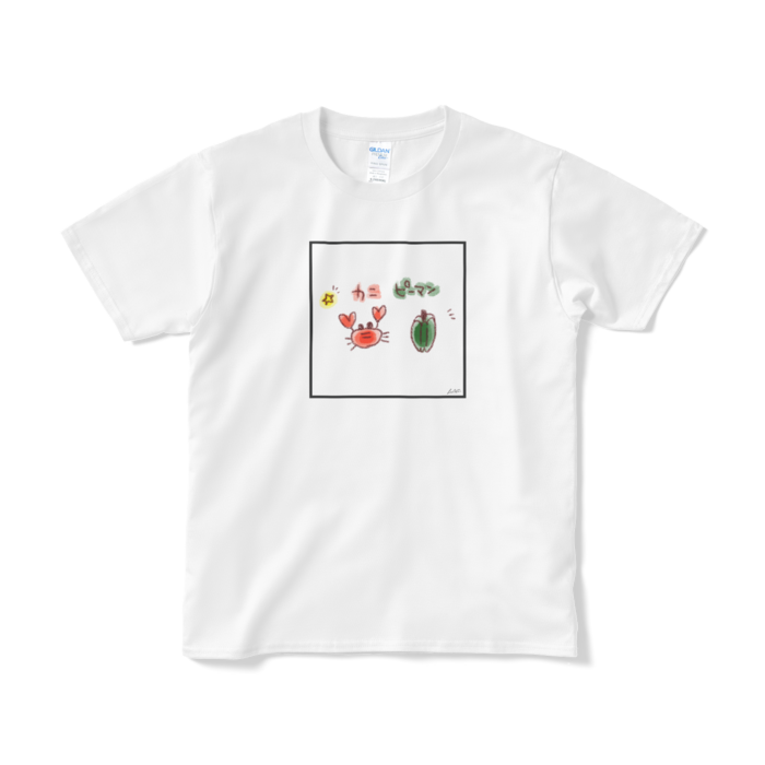 カニピーマンTシャツ(短納期) - S - ホワイト