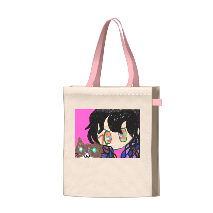 ツートンカラーバッグ - ピンク - W34 × H41 × D14cm