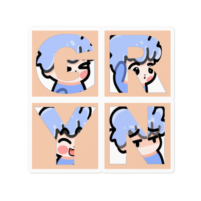 ステッカー - 100 x 100 (mm)