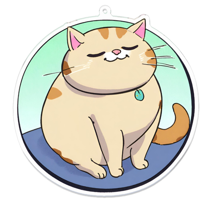 アクリルキーホルダー（コーティング） - 100 x 100 (mm)