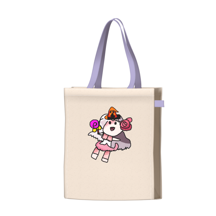 ツートンカラーバッグ - パープル - W34 × H41 × D14cm