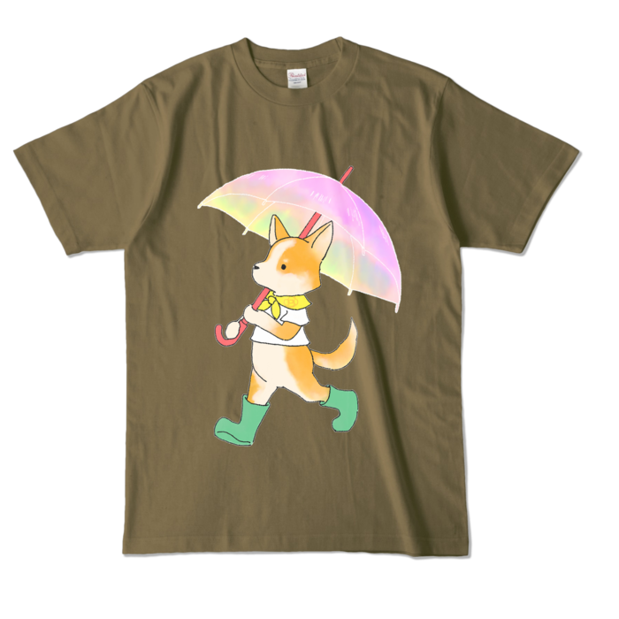 カラーTシャツ - L - オリーブ (濃色)