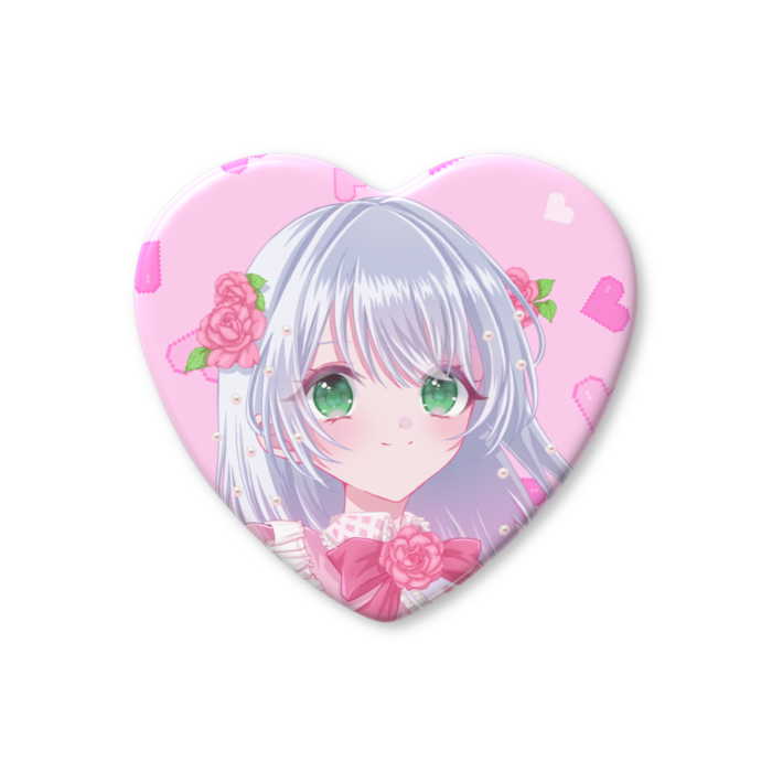 【シア・オフィーリア】ハート缶バッジ - 57 × 52.5mm(2)