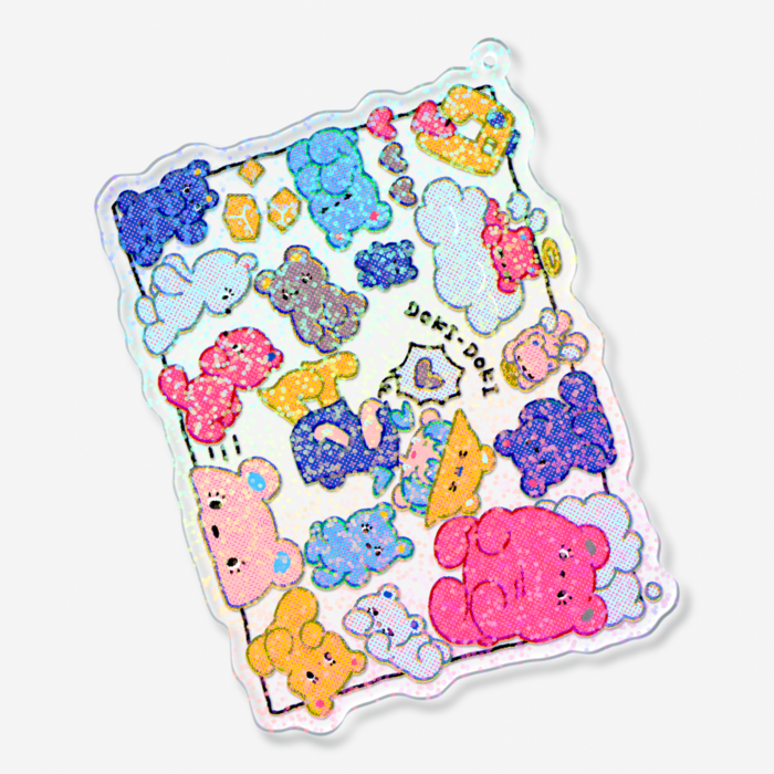 ホログラムアクリルキーホルダー - 100 × 100mm