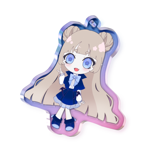 オーロラアクリルキーホルダー - 50 × 50mm