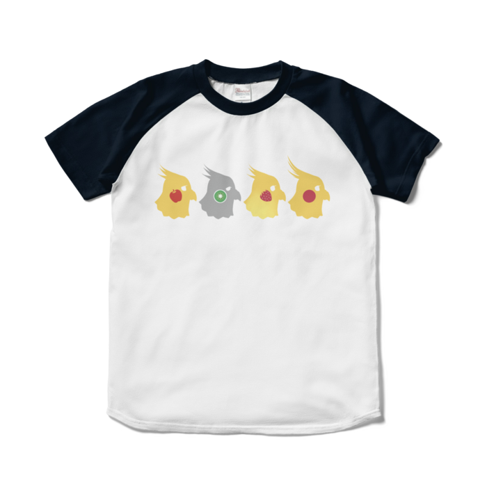 ラグランTシャツ - S - ホワイト×ネイビー