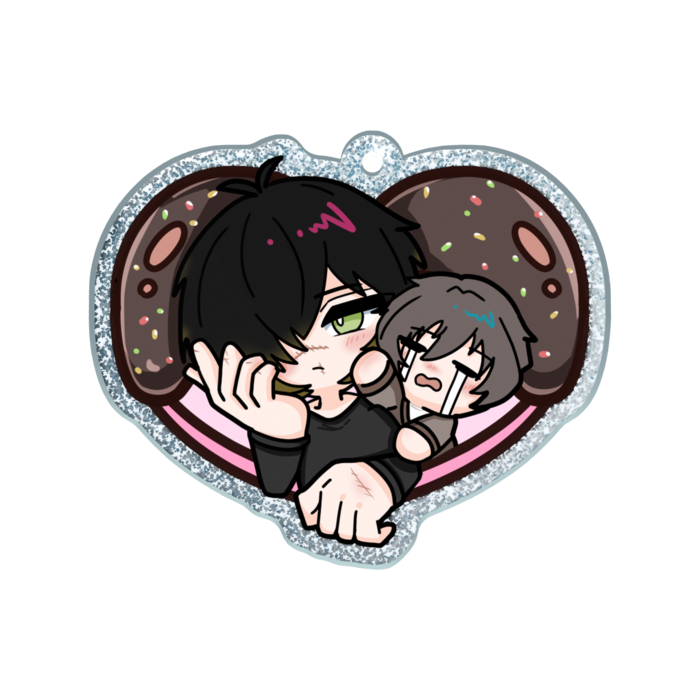 ラメアクリルキーホルダー - 50 × 50mm