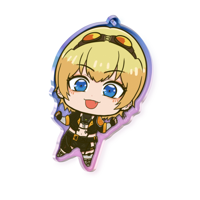 オーロラアクリルキーホルダー - 70 × 70mm