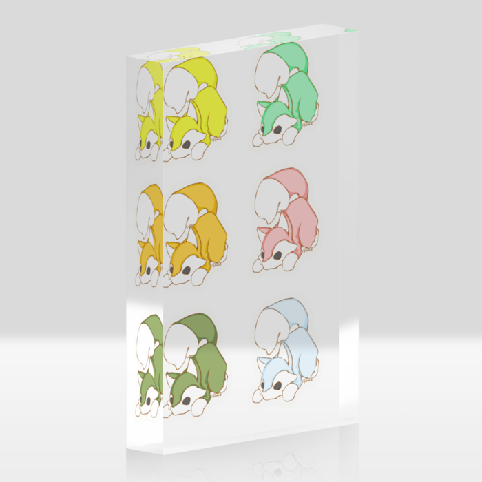 オオカミ アクリルブロックC - 100x148mm